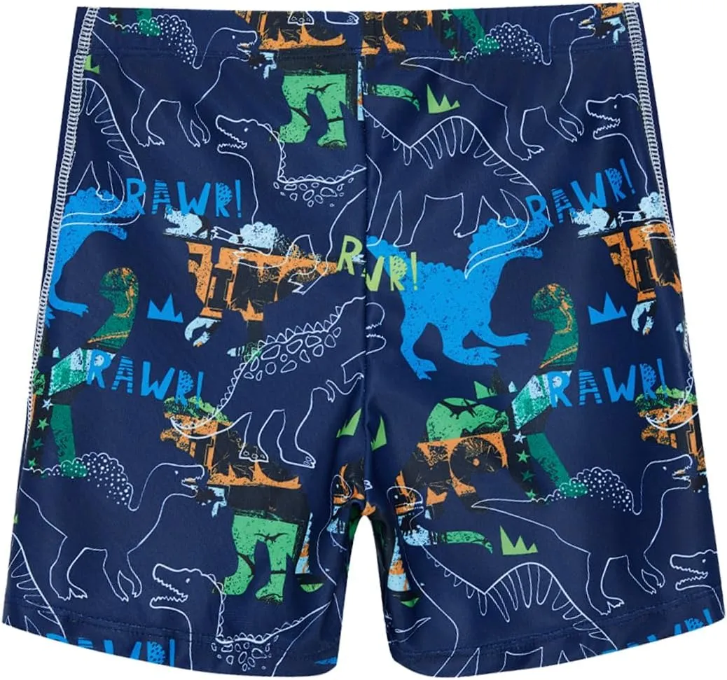 Little Boys' Rash Guard Sets Short Sleeve Shirts Swim Trunks Swimsuit Bathing Set 2pc 4-12Years