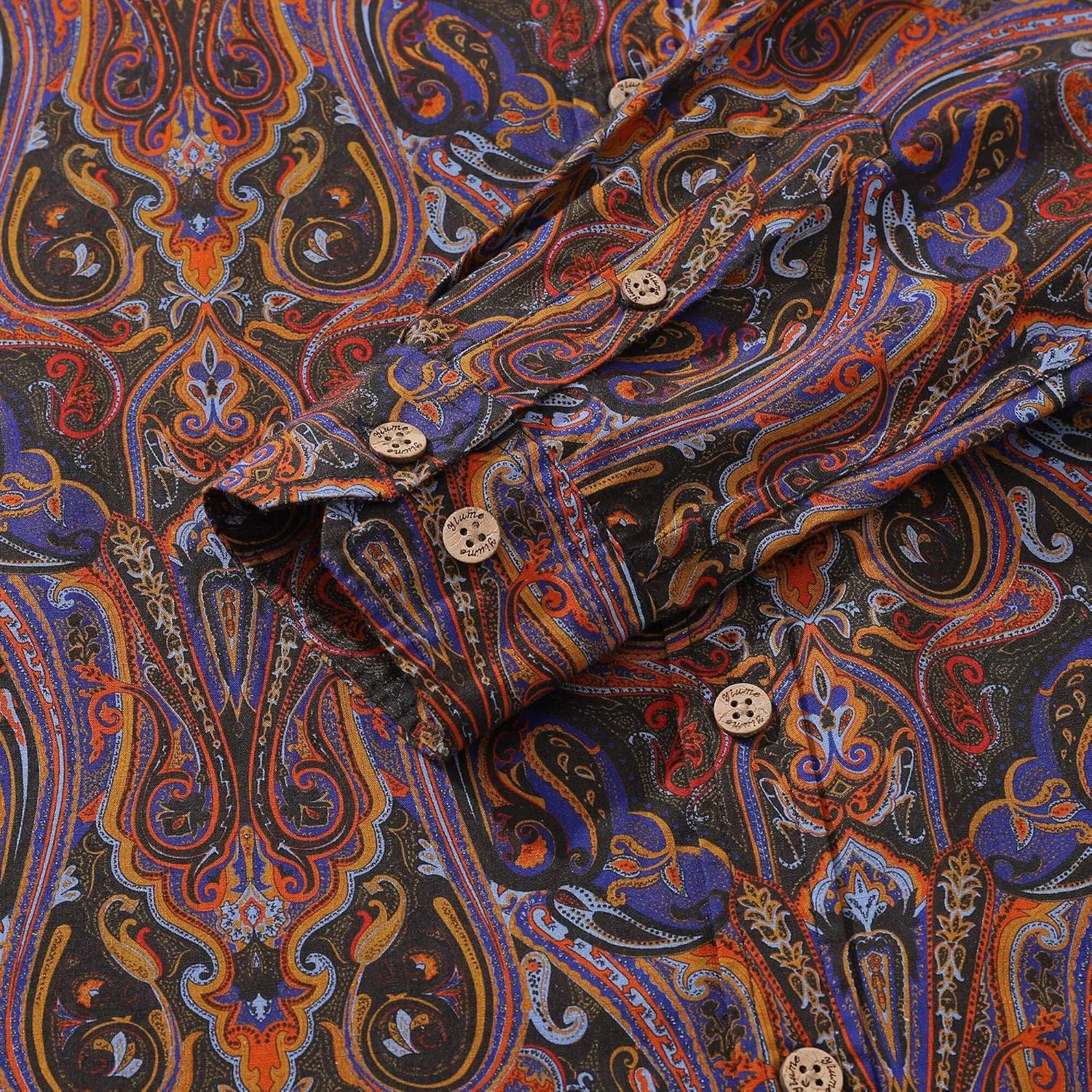 Long Sleeve Hawaiian Shirt for Men Casual Floral Button Down Aloha Shirts Tropical Beach Shirt