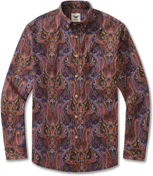 Long Sleeve Hawaiian Shirt for Men Casual Floral Button Down Aloha Shirts Tropical Beach Shirt
