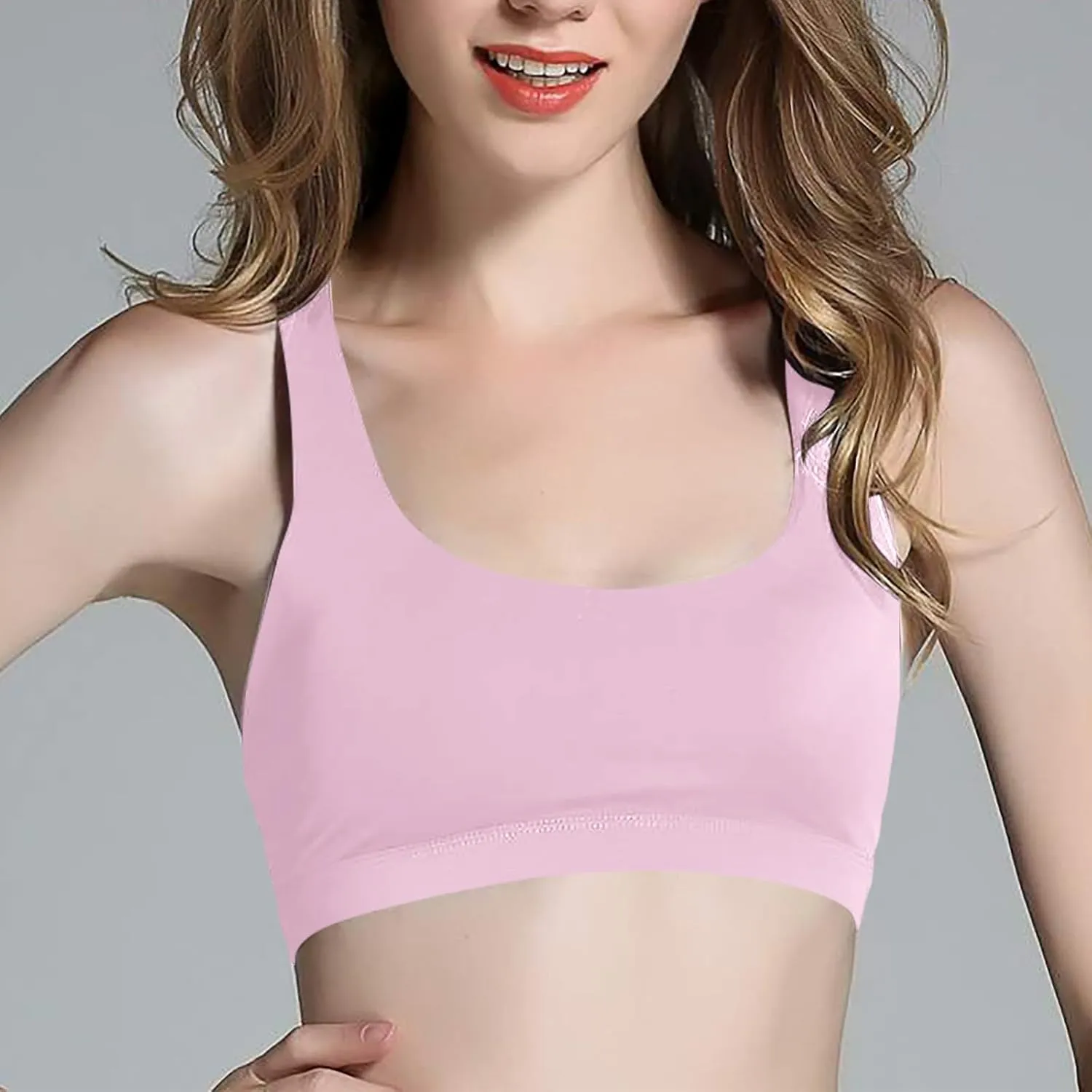 Longline Sports Bras for Women Shockproof Cross Back Strappy Sports Bra Quick Dry Wireless Padded Yoga Workout Bra