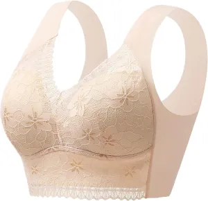 Lysine Charm Bras, Womens Daily Bra - Seamless Sexy Push up Wireless Bra Comfort Full Coverage Bra Everyday Bra