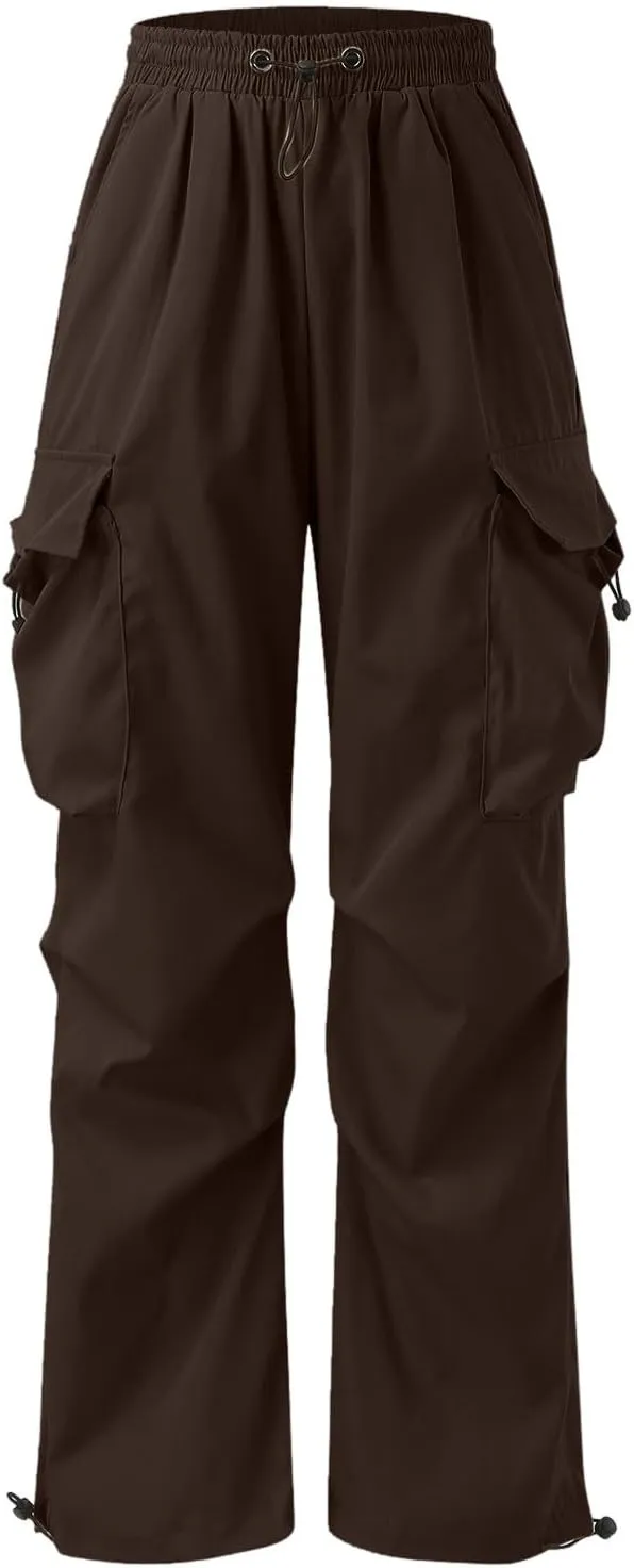 Men Baggy Cargo Pants Trendy Casual Parachute Pants Loose Harem Joggers Streetwear Drawstring Sweatpants with Pocket