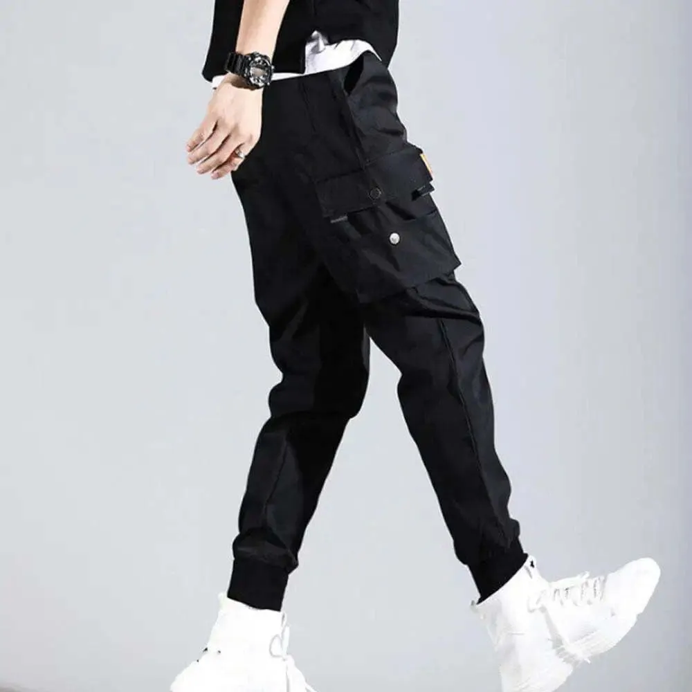 Men Cargo Pants Work Combat Multi-Pockets Casual Training Trousers Overalls Clothing Joggers Hiking