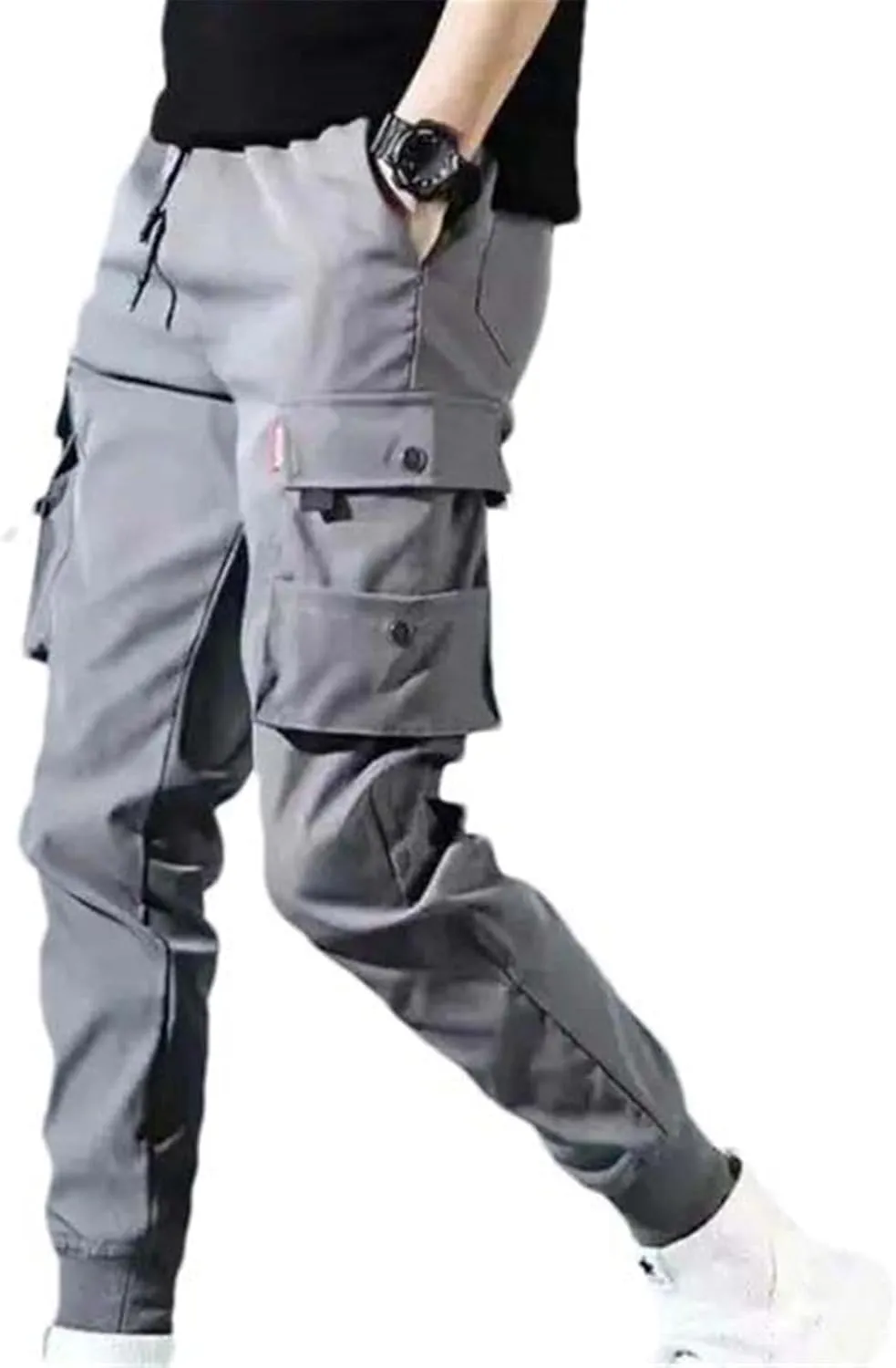Men Cargo Pants Work Combat Multi-Pockets Casual Training Trousers Overalls Clothing Joggers Hiking