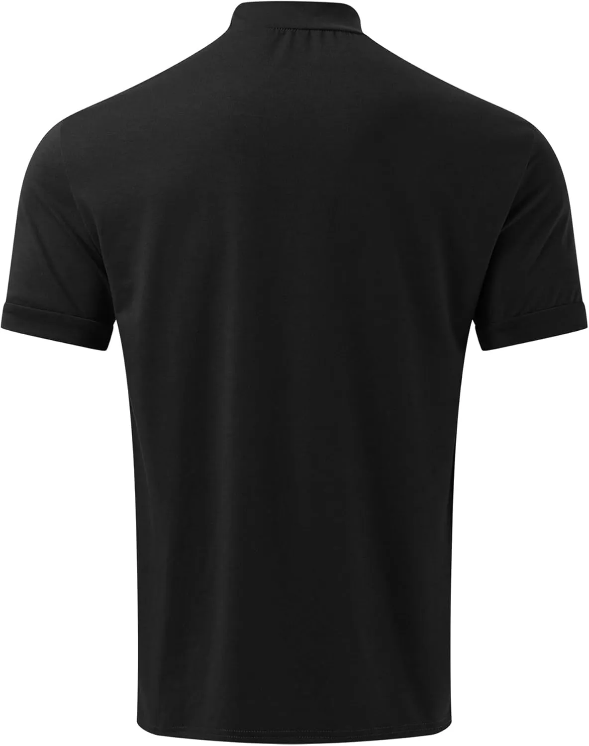 Men Fashion Short Sleeve Turtleneck T Shirt Slim Fit Pullover Top Thermal Shirts