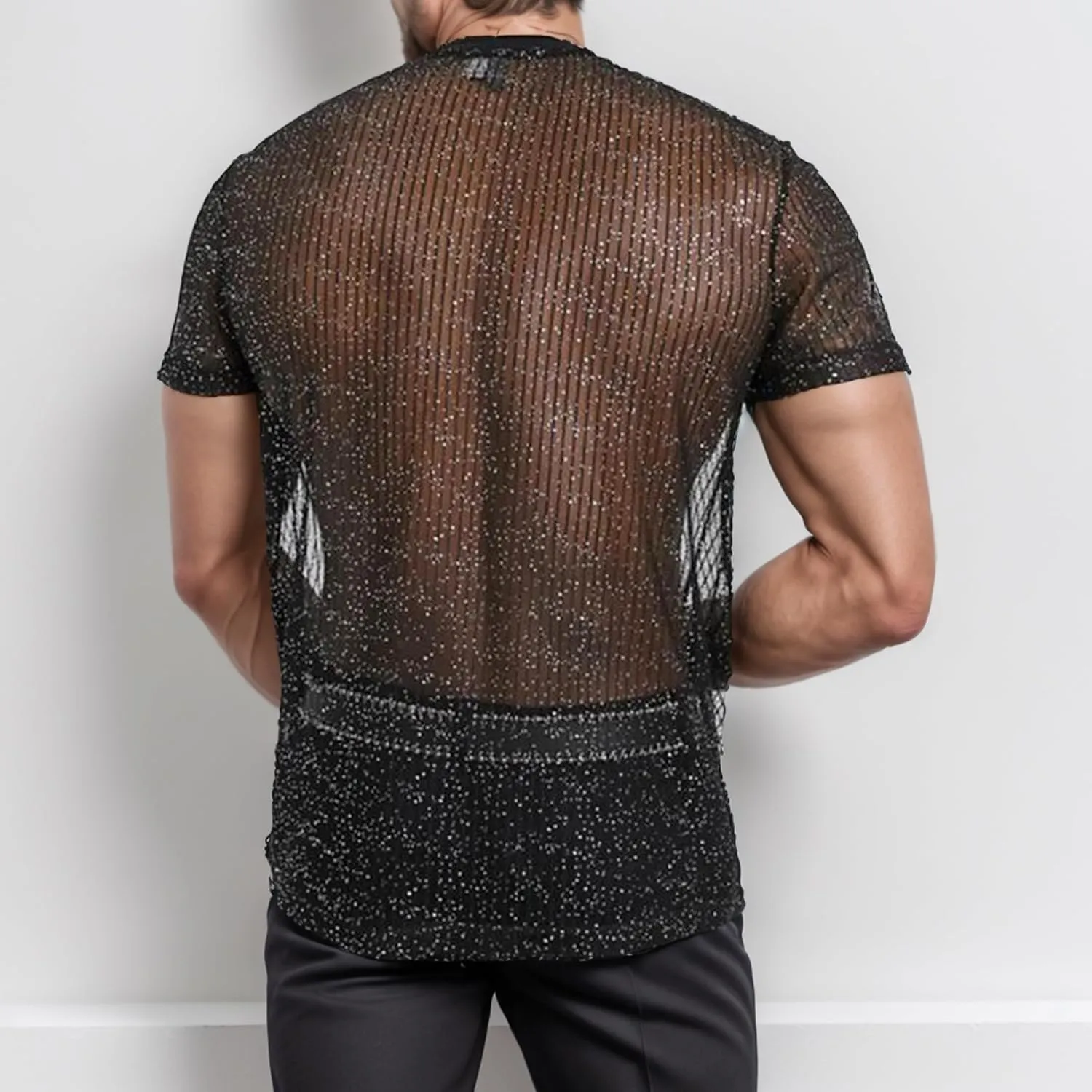 Men Fashion Short Sleeve Turtleneck T Shirt Slim Fit Pullover Top Thermal Shirts