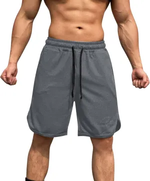 Men Waffle Workout Running Shorts with Pockets Quick Dry Summer Casual Athletic Gym Lightweight Trunks Workout