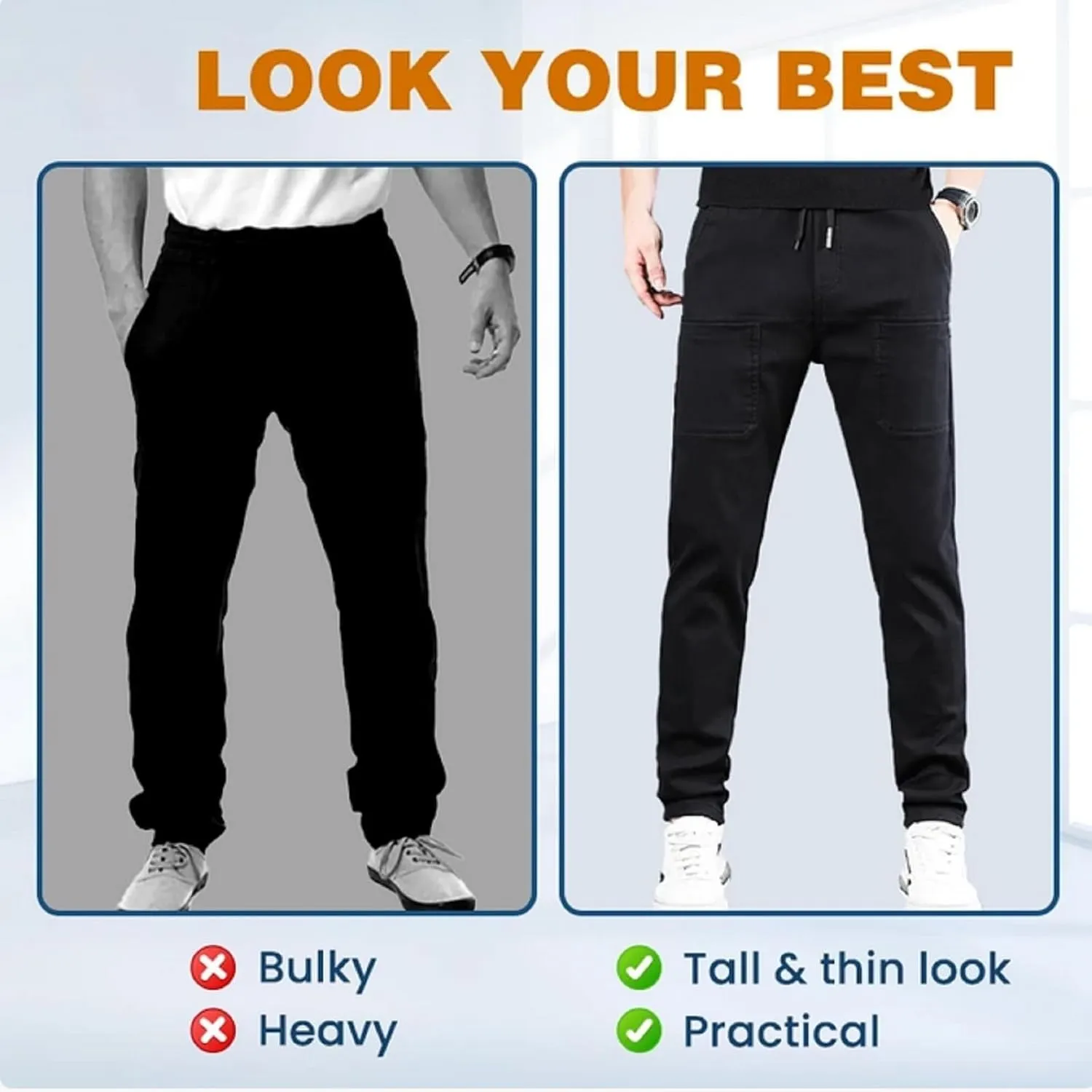 Mencomfy Cargo Pants, High Stretch Multi-Pocket Durable Cargo Pants Comfort Fit Stretch Cargo Pant, Waterproof Cargos Pant
