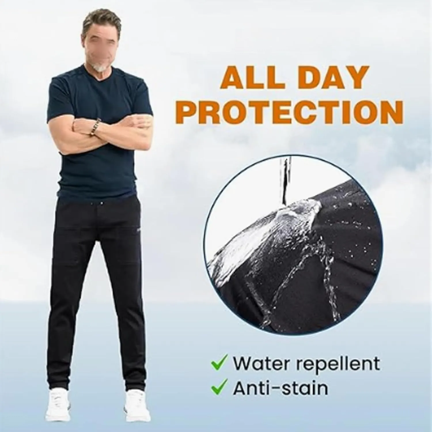 Mencomfy Cargo Pants, High Stretch Multi-Pocket Durable Cargo Pants Comfort Fit Stretch Cargo Pant, Waterproof Cargos Pant
