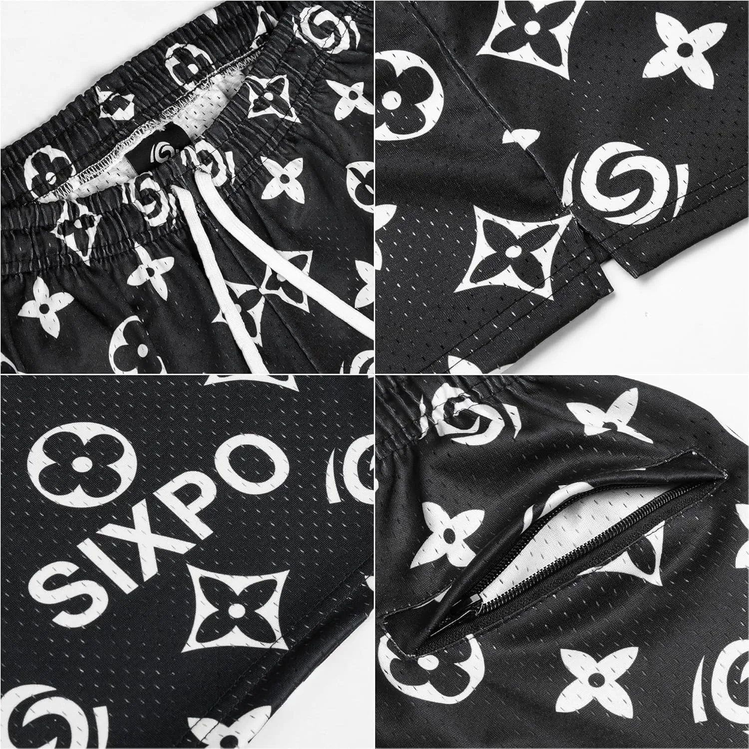 Men's Athletic Shorts - 100% Polyester, Mesh Shorts Quick Dry, Graphic Print Gym Shorts Men, Basketball Shorts for Men