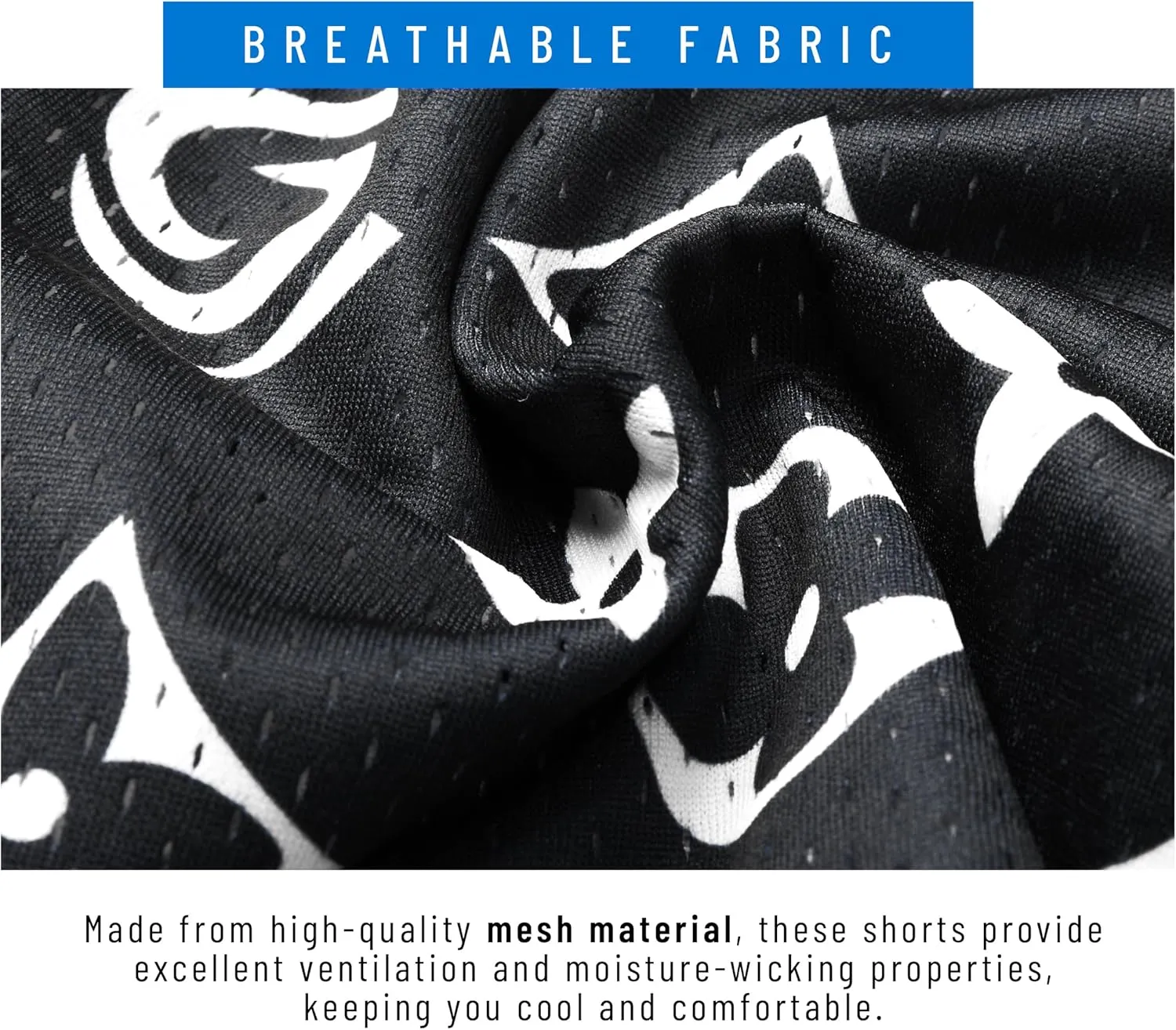 Men's Athletic Shorts - 100% Polyester, Mesh Shorts Quick Dry, Graphic Print Gym Shorts Men, Basketball Shorts for Men