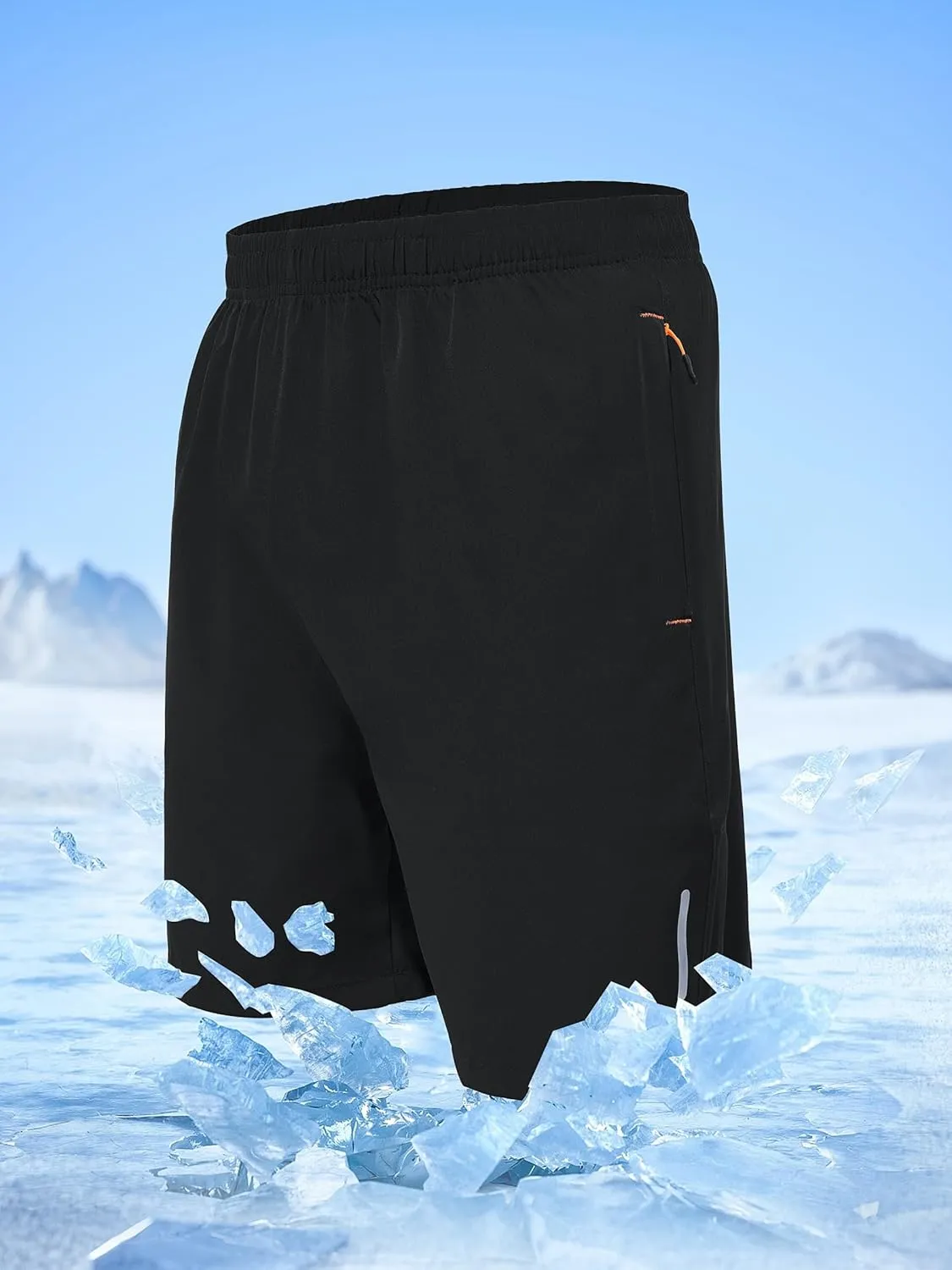 Mens Athletic Shorts Running Shorts Quick Dry Workout Shorts 7"/ 9" Lightweight Gym Basketball Shorts Zipper Pockets