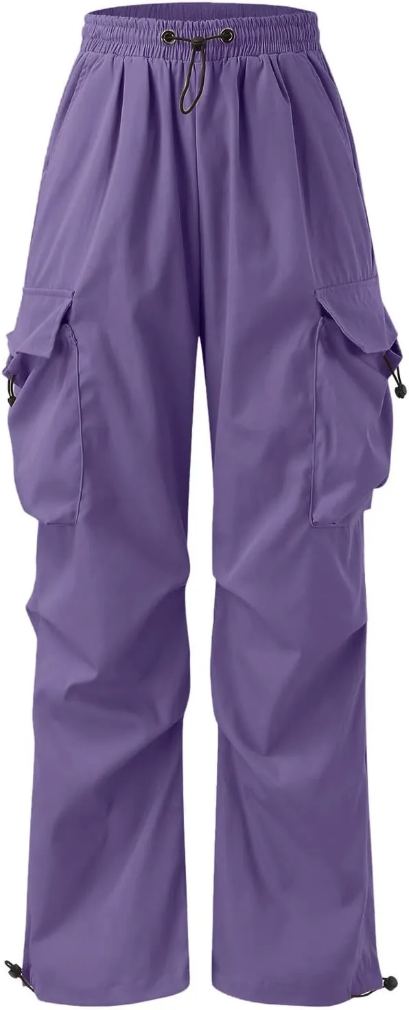 Mens Baggy Cargo Pants Trendy Casual Parachute Pants Plus Size Drawstring Sweatpants Loose Harem Joggers Streetwear