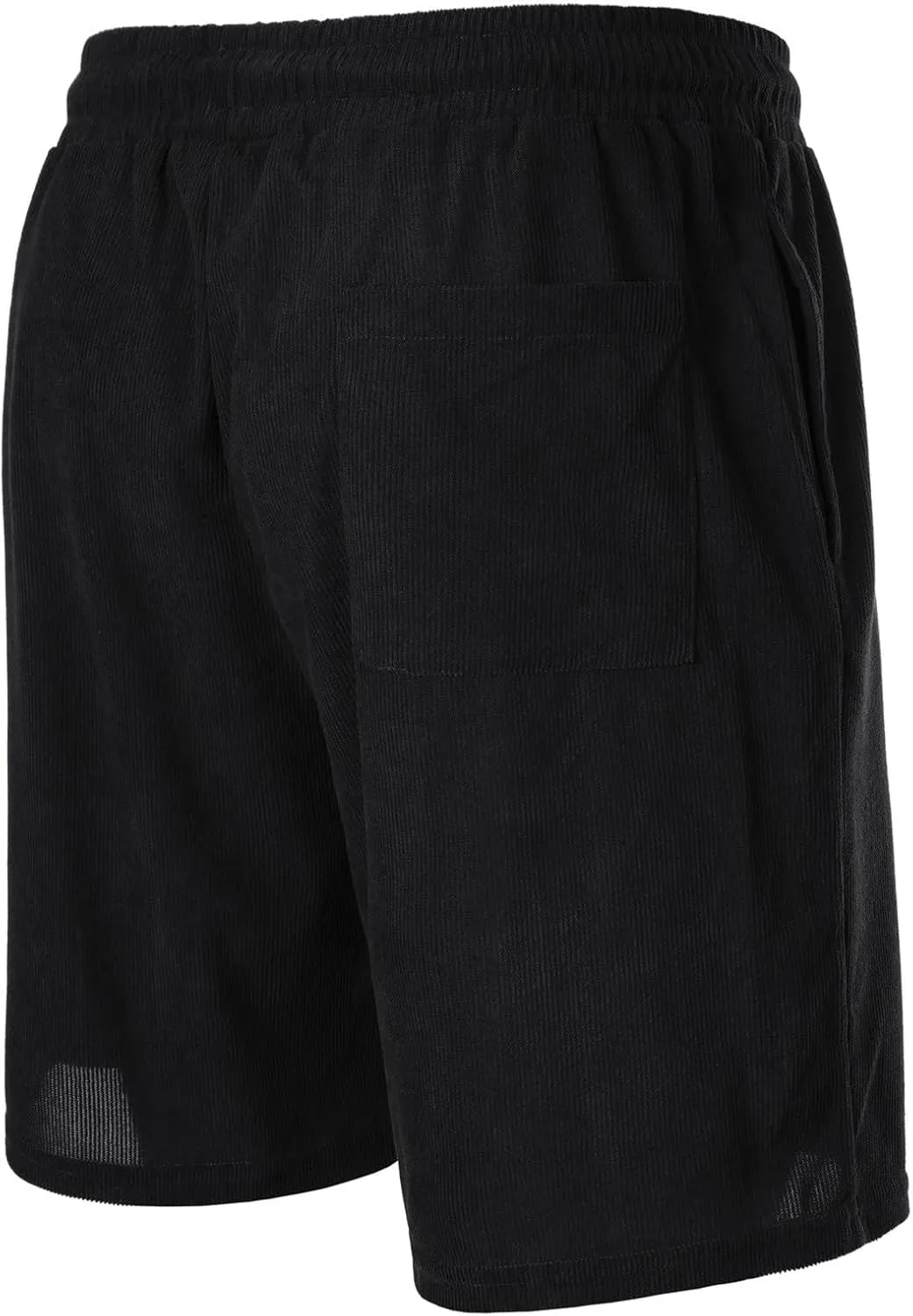 Men's Corduroy Shorts 2024 Casual Elastic Waist Drawstring Shorts Lightweight Summer Beach Shorts Active Track Shorts