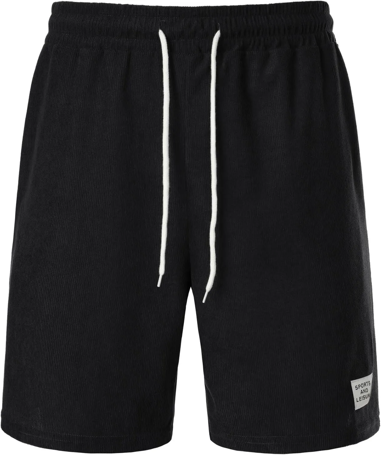 Men's Corduroy Shorts 2024 Casual Elastic Waist Drawstring Shorts Lightweight Summer Beach Shorts Active Track Shorts