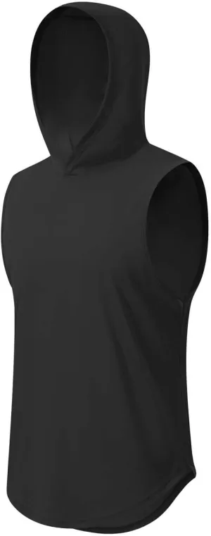 Mens Hooded Tank Tops Summer Running Vests Quick Dry Tanks Sleeveless Hoodie Workout Vest Breathable Fitness Activewear