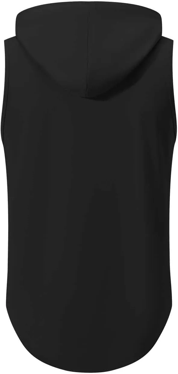 Mens Hooded Tank Tops Summer Running Vests Quick Dry Tanks Sleeveless Hoodie Workout Vest Breathable Fitness Activewear