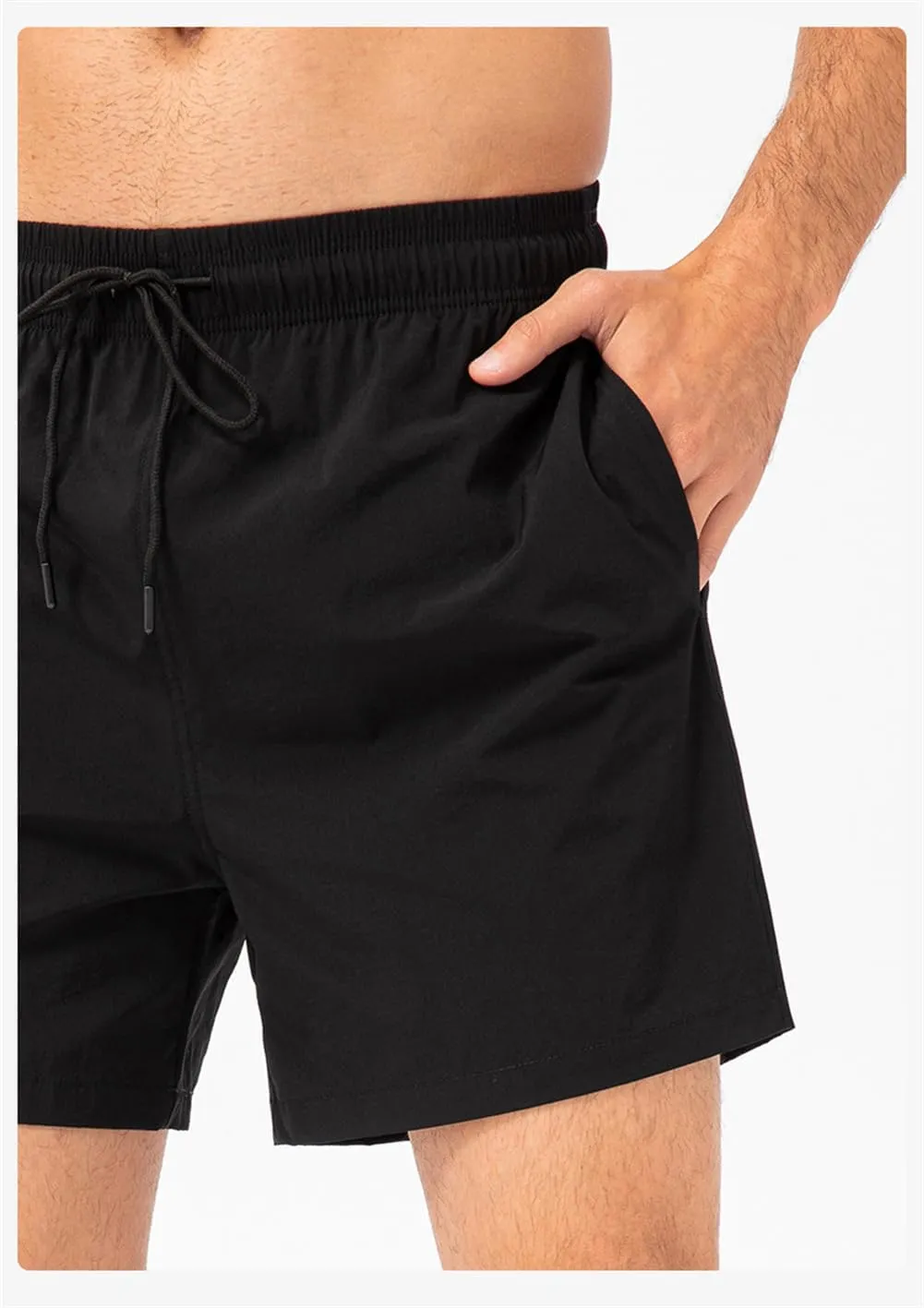 Mens Lightweight Breathable Lining Workout Shorts, Quick Dry Gym Workout Running Shorts with Zipper Pockets