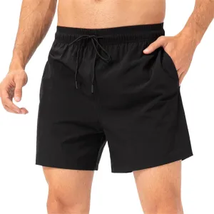Mens Lightweight Breathable Lining Workout Shorts, Quick Dry Gym Workout Running Shorts with Zipper Pockets