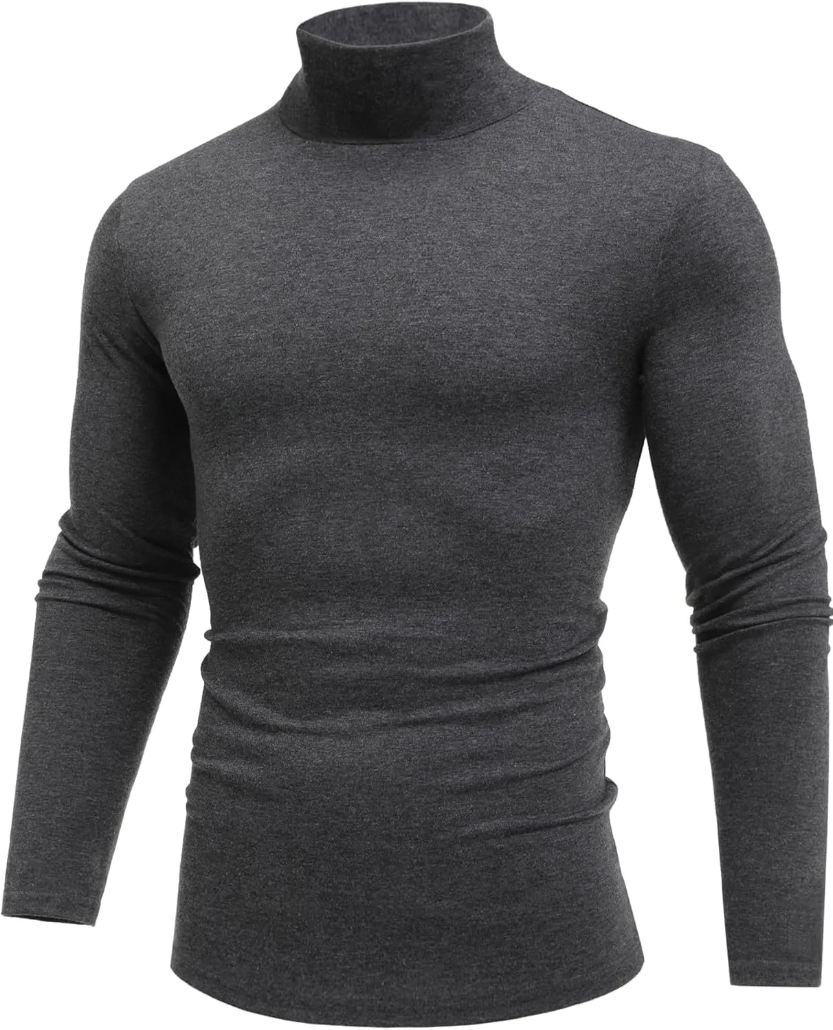 Mens Mock Neck T Shirts Pullover High Neck Turtleneck Premium Long Sleeve Sweaters for Men