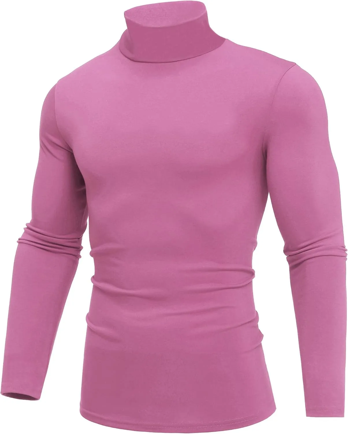 Mens Mock Neck T Shirts Pullover High Neck Turtleneck Premium Long Sleeve Sweaters for Men