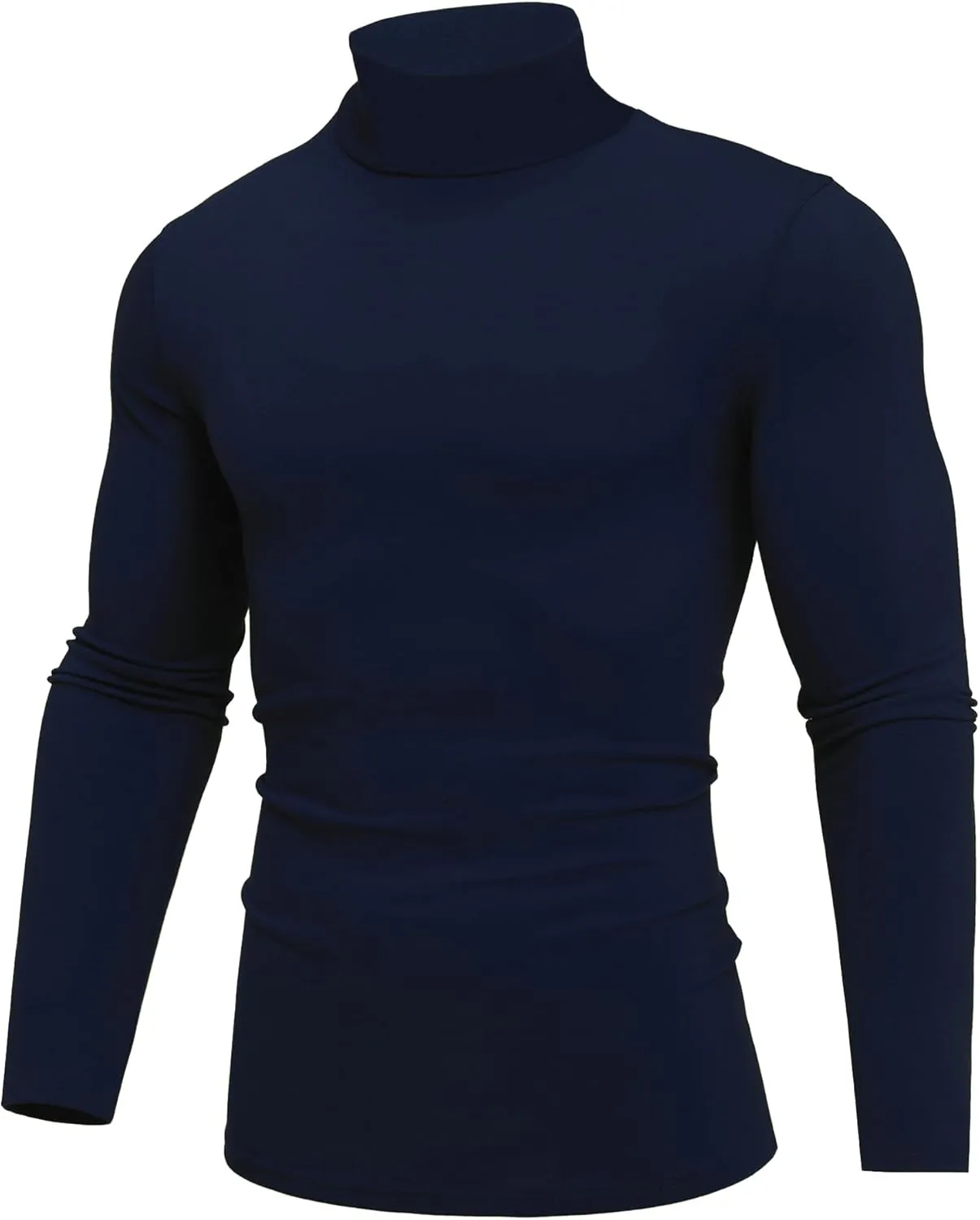 Mens Mock Neck T Shirts Pullover High Neck Turtleneck Premium Long Sleeve Sweaters for Men