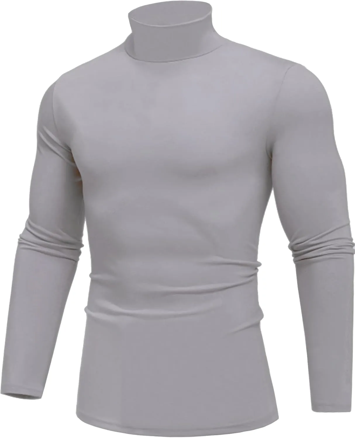 Mens Mock Neck T Shirts Pullover High Neck Turtleneck Premium Long Sleeve Sweaters for Men