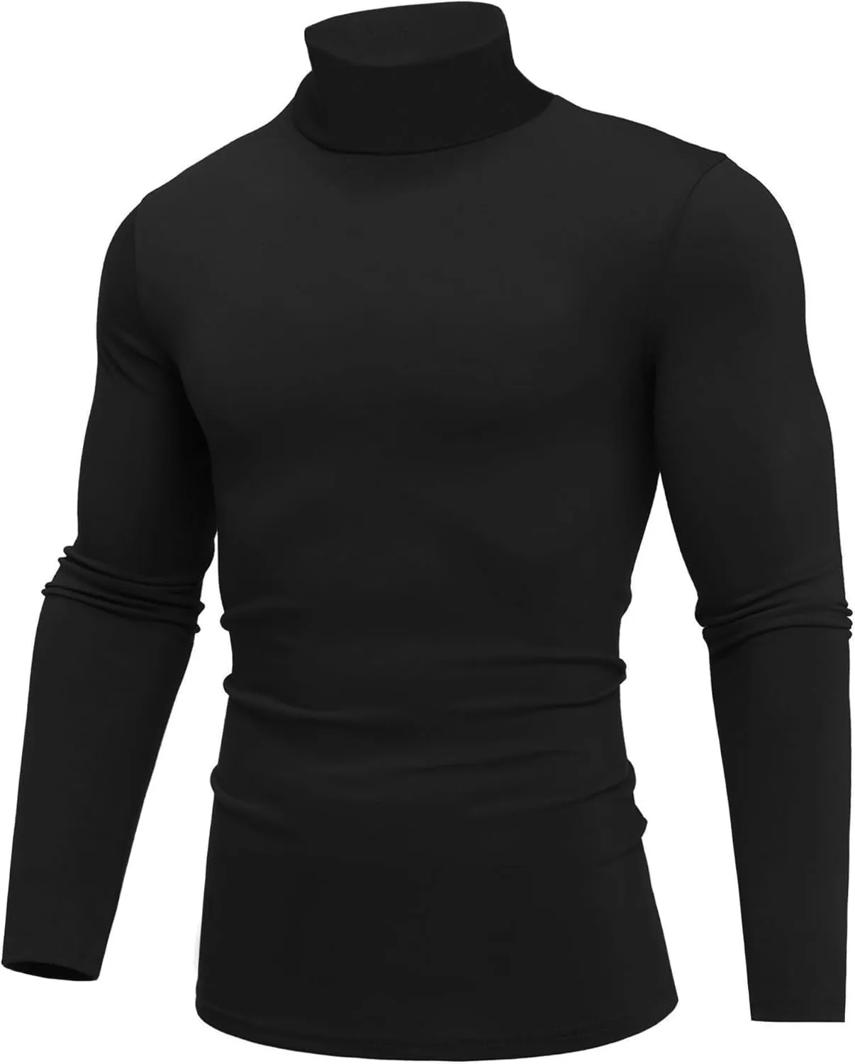 Mens Mock Neck T Shirts Pullover High Neck Turtleneck Premium Long Sleeve Sweaters for Men