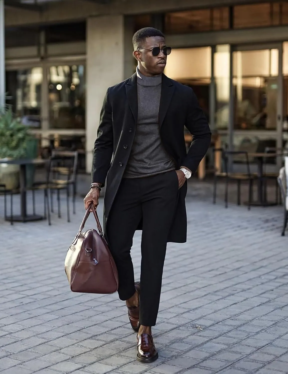 Mens Mock Neck T Shirts Pullover High Neck Turtleneck Premium Long Sleeve Sweaters for Men