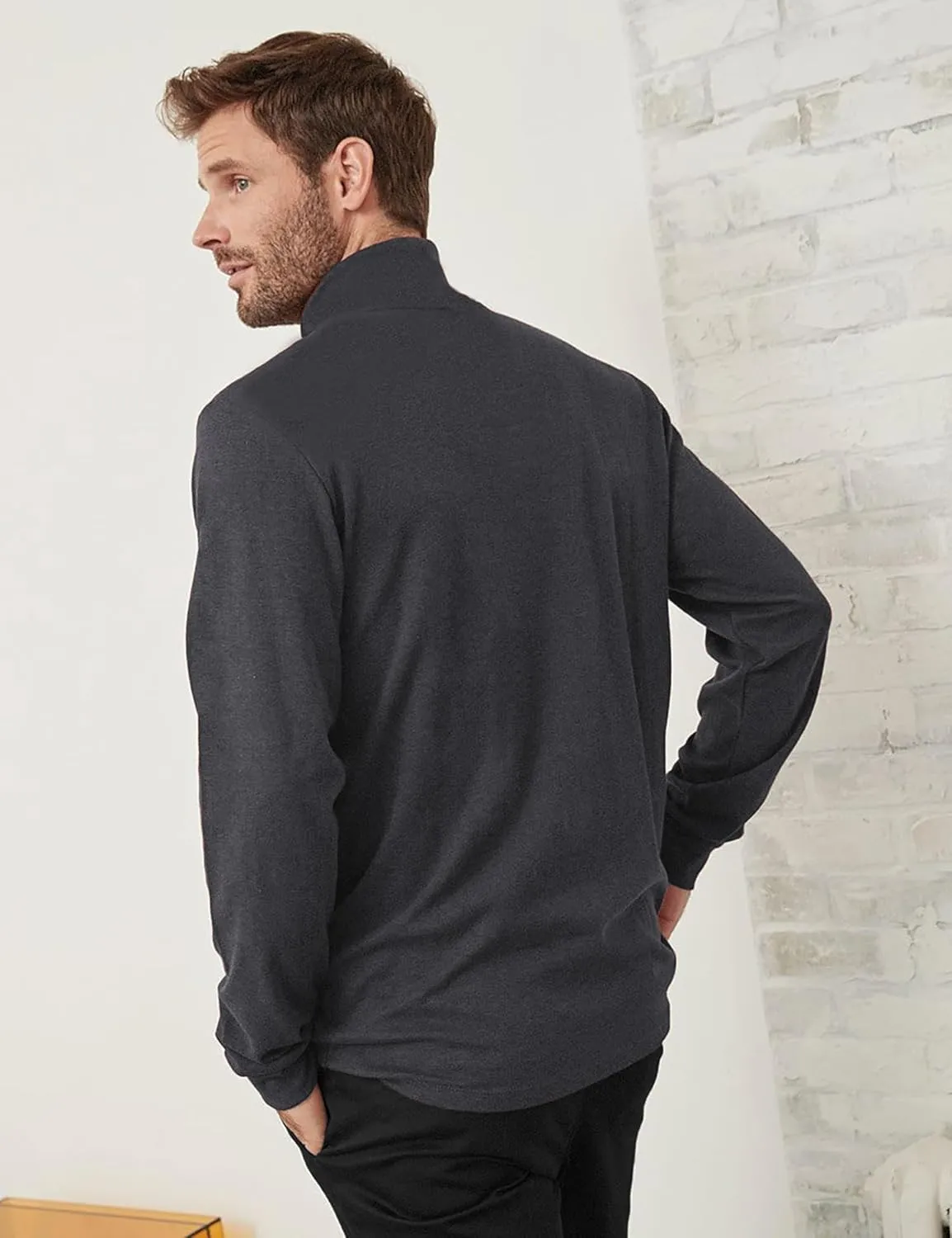 Mens Mock Neck T Shirts Pullover High Neck Turtleneck Premium Long Sleeve Sweaters for Men