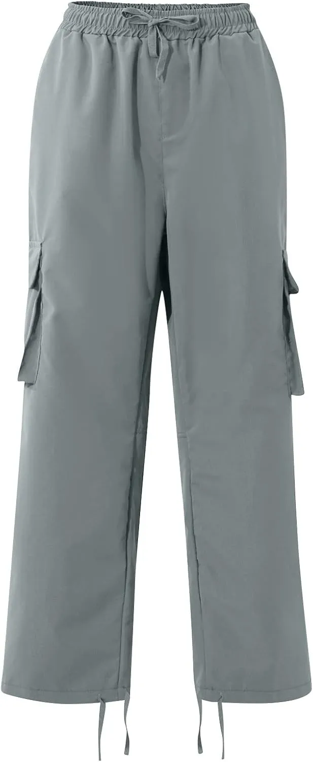 Mens Outdoor Cargo Pants Lightweight Relaxed Fit Tactical Pants Solid Camo Multi Pockets Classic Trousers