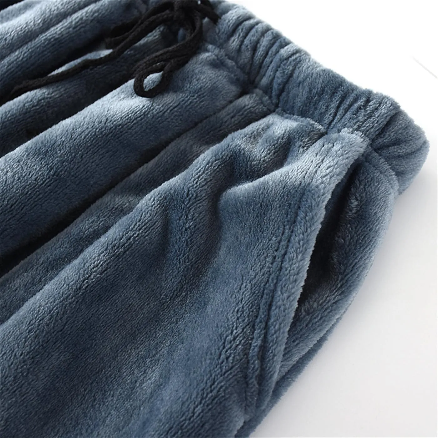 Mens Soft Fleece Lounge Sleep Pants Plush Warm Pajama Pants Fluffy Soft Fleece Sleep Pant with Pockets Pj Bottoms