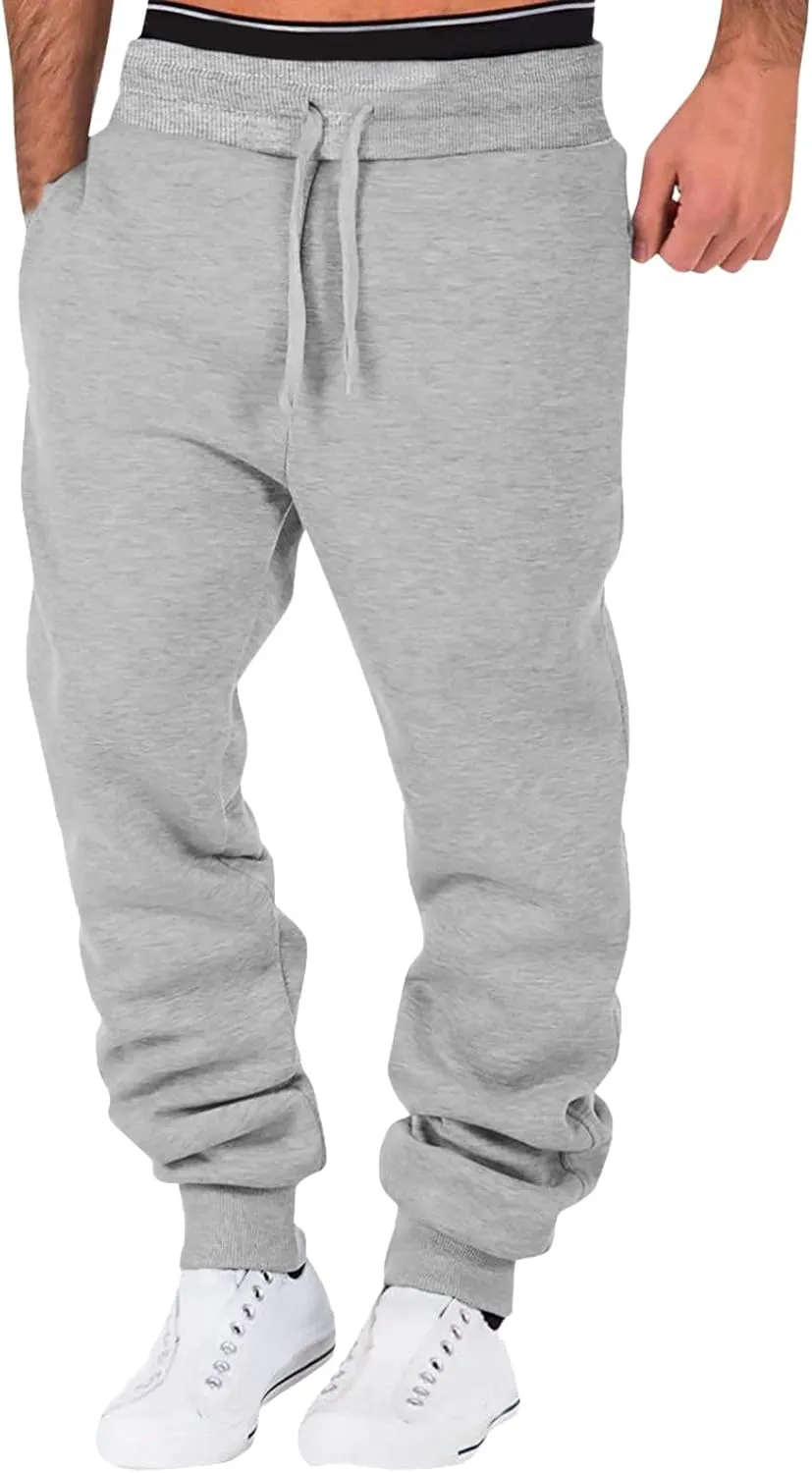 Mens Sweatpants Color Sports Hat Multi Woven Pocket Foot Rope Solid Pants Street Cargo Tie Cargo Running Work