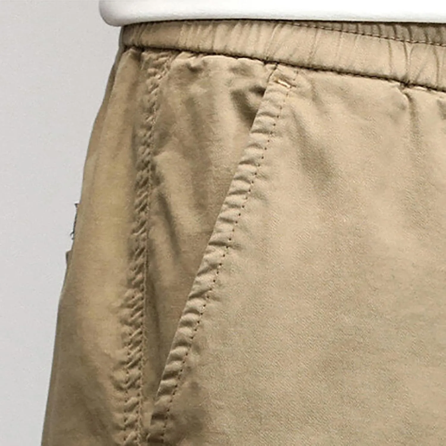 Mens Sweatpants Open Bottom Men's Lightweight Cargo Trouser Hiking Pants Casual Jogger Pants with Multi Pockets