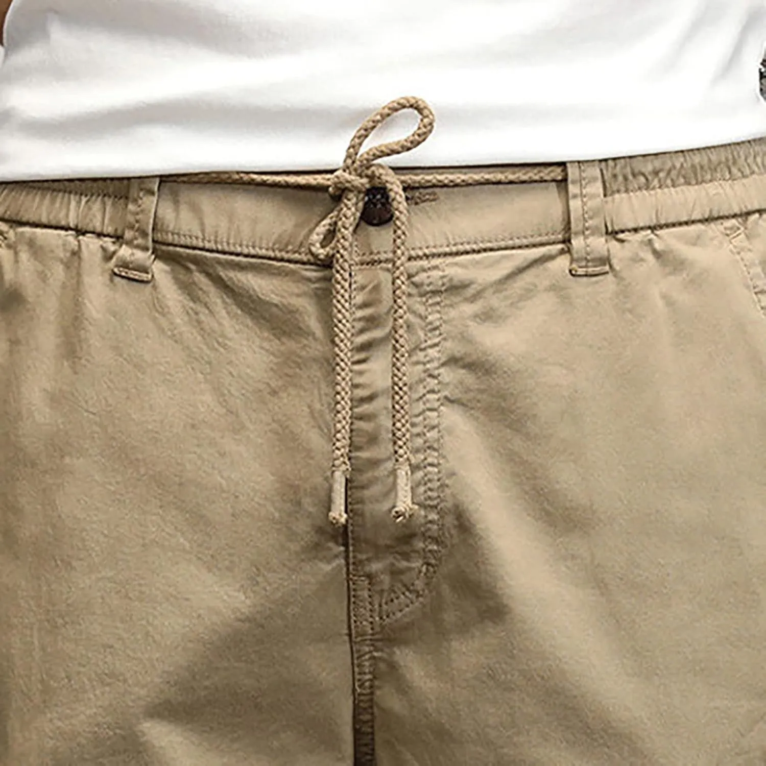 Mens Sweatpants Open Bottom Men's Lightweight Cargo Trouser Hiking Pants Casual Jogger Pants with Multi Pockets