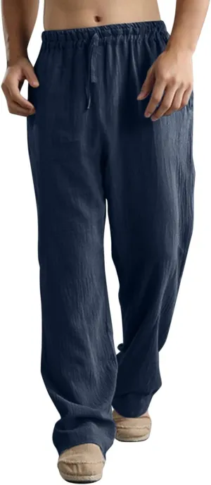 Mens Sweatpants with Pockets Big and Tall Gym Stretch Jogger Pants Mens Cargo Sweatpants Heavyweight Fleece Trousers