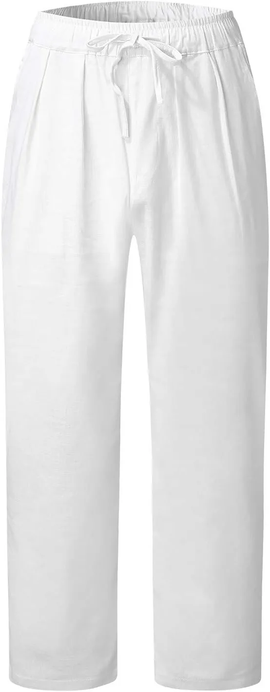 Mens Sweatpants with Pockets Big and Tall Pants Straight Leg Elastic Waist Jogger Sweatpants Fleece Cargo Sweatpants