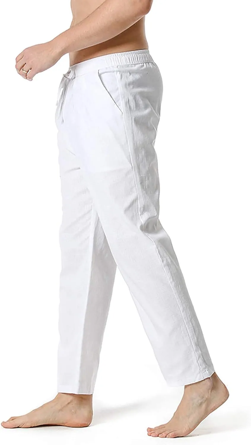 Mens Sweatpants with Pockets Big and Tall Pants Straight Leg Elastic Waist Jogger Sweatpants Fleece Cargo Sweatpants