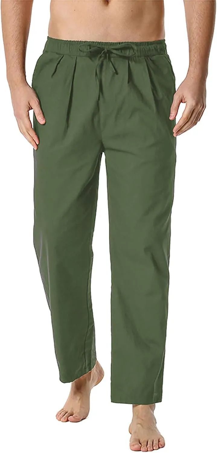 Mens Sweatpants with Pockets Big and Tall Pants Straight Leg Elastic Waist Jogger Sweatpants Fleece Cargo Sweatpants