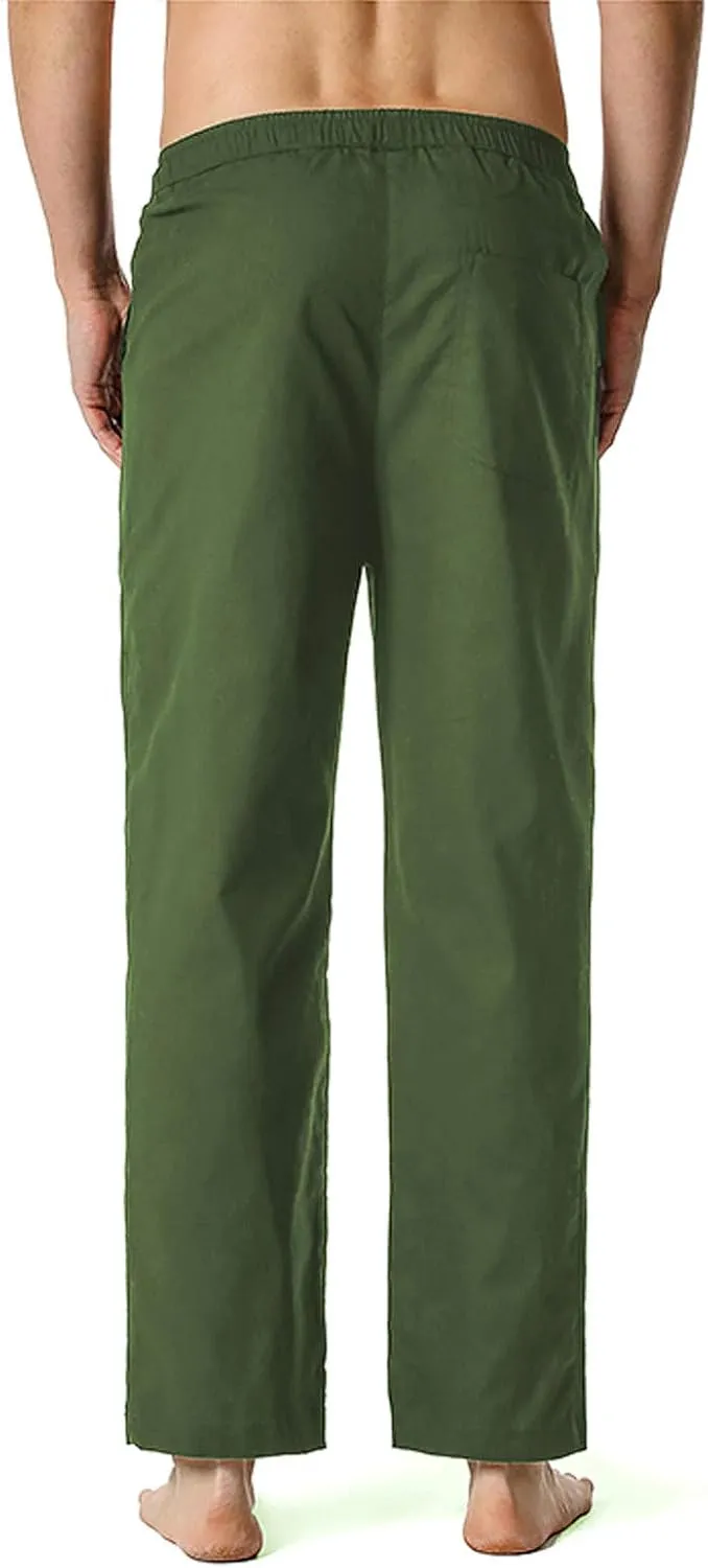 Mens Sweatpants with Pockets Big and Tall Pants Straight Leg Elastic Waist Jogger Sweatpants Fleece Cargo Sweatpants