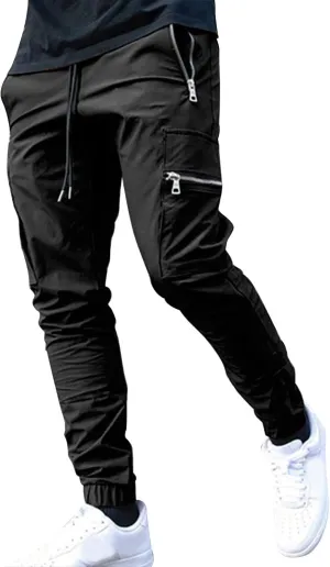 Mens Workout Cargo Sweatpants for Men Relaxed Fit S-5XL Men's Tactical Pants Tactical Trousers with 6 Pockets Sports