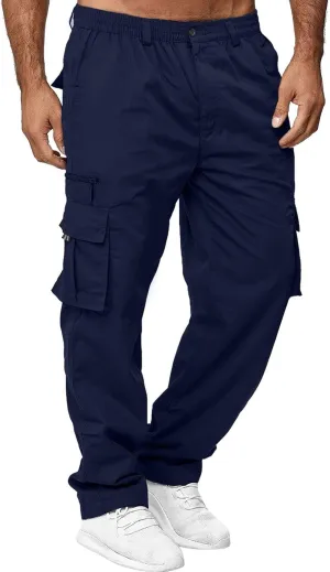 Mens Workout Cargo Sweatpants Sports Work Pants Running Mens Jogger Sweatpants Quick Dry Hiking Trousers Cargo Pants