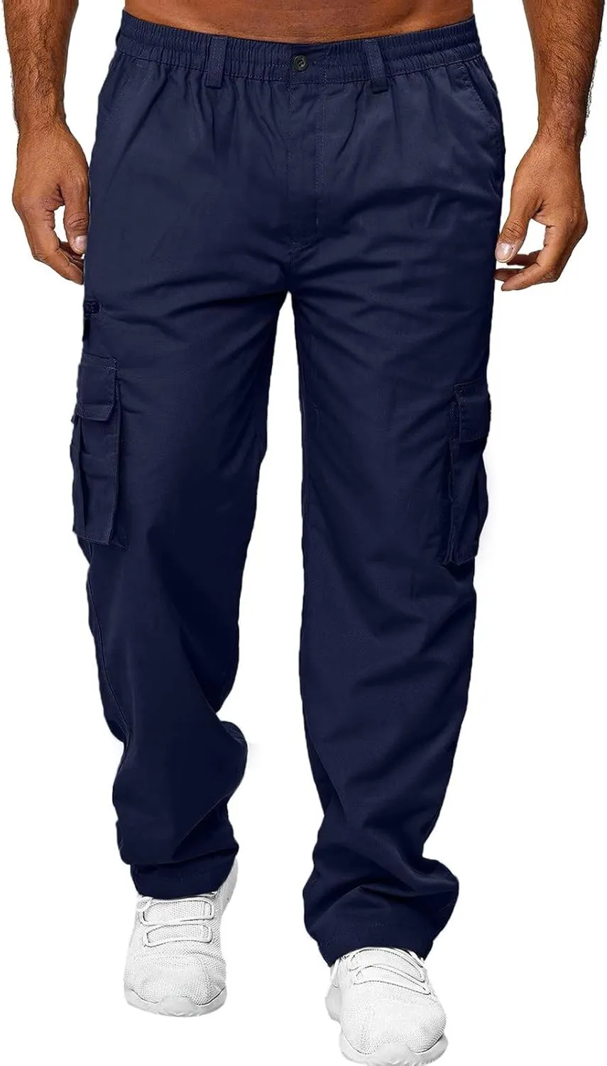 Mens Workout Cargo Sweatpants Sports Work Pants Running Mens Jogger Sweatpants Quick Dry Hiking Trousers Cargo Pants