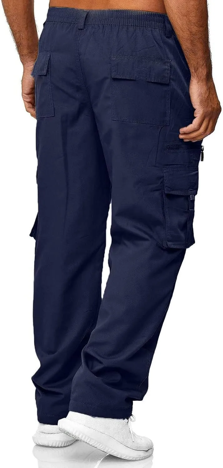 Mens Workout Cargo Sweatpants Sports Work Pants Running Mens Jogger Sweatpants Quick Dry Hiking Trousers Cargo Pants