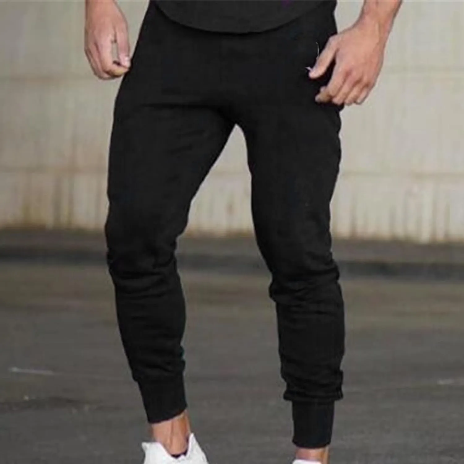 Mens Workout Cargo Sweatpants Stretch Elastic Waist Jogger Sports Pants Drawstring Sports Trousers Joggers for Men