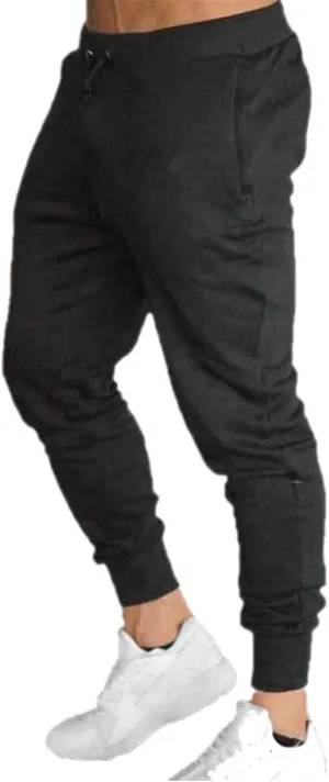 Mens Workout Cargo Sweatpants Stretch Elastic Waist Jogger Sports Pants Drawstring Sports Trousers Joggers for Men
