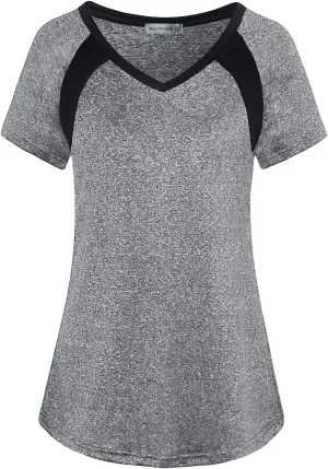 MISS FORTUNE Womens Active Wear Exercise Top Yoga Shirt Workout Clothes…