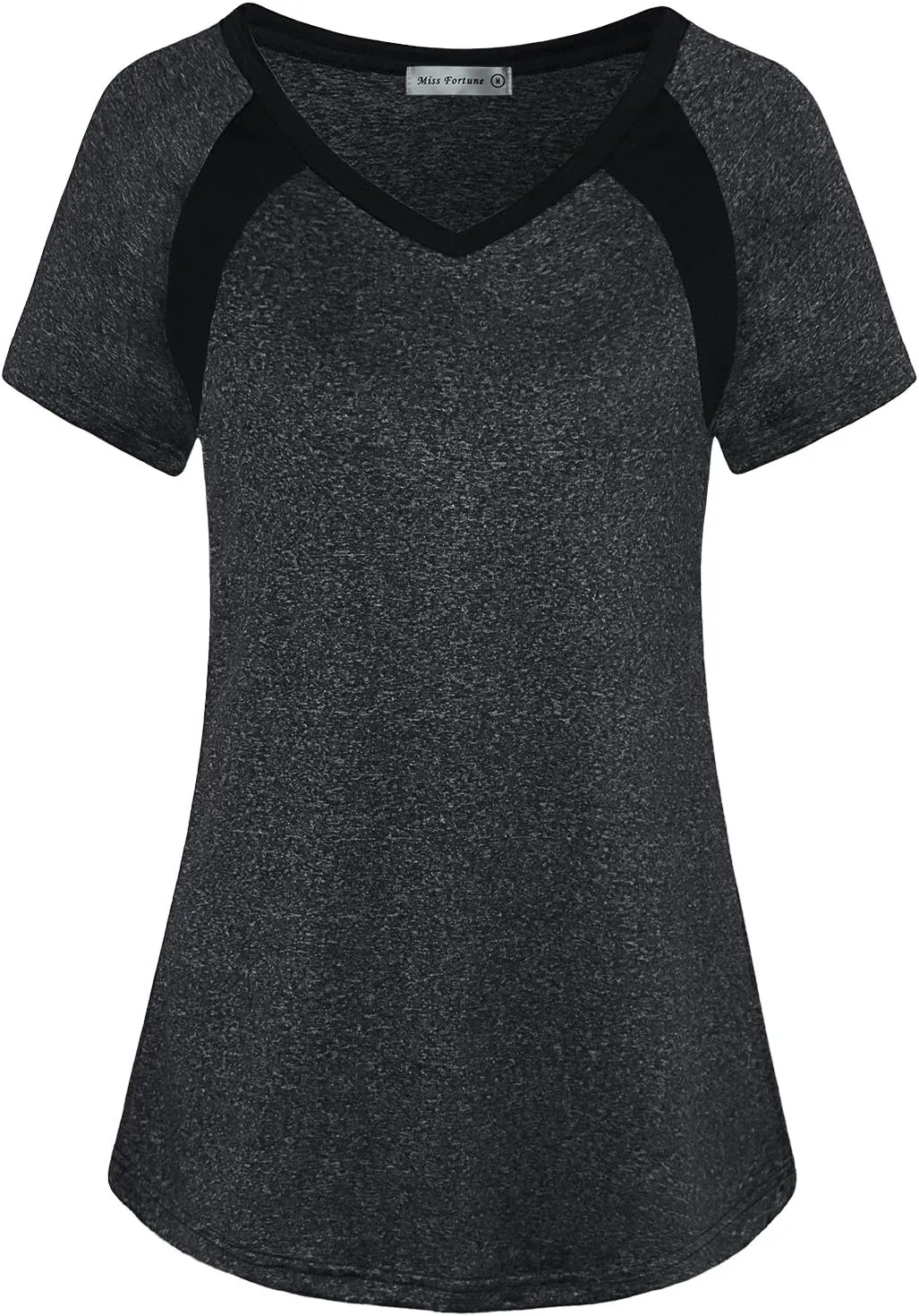 MISS FORTUNE Womens Active Wear Exercise Top Yoga Shirt Workout Clothes…