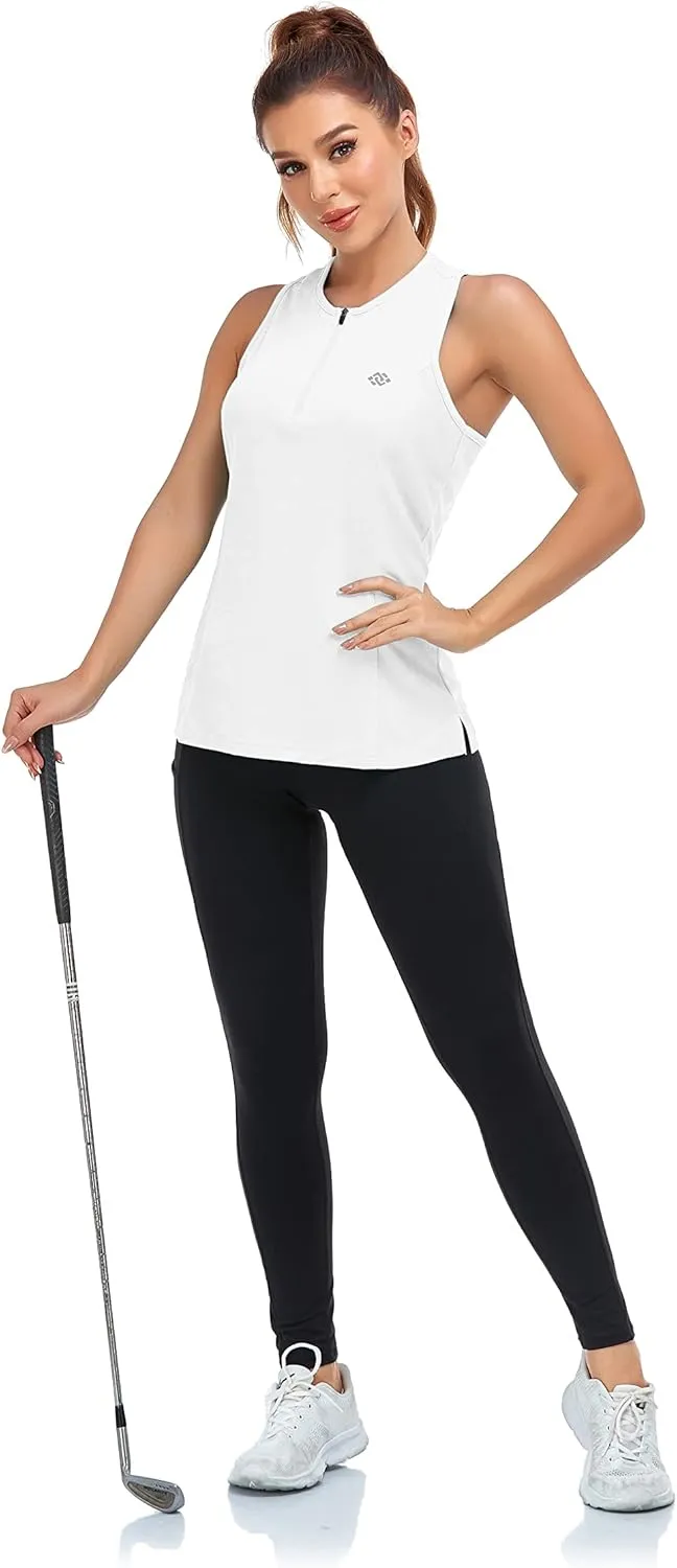 MoFiz Womens Golf Polo Shirts V Neck Athletic Tops Short Sleeve Activewear T-Shirts