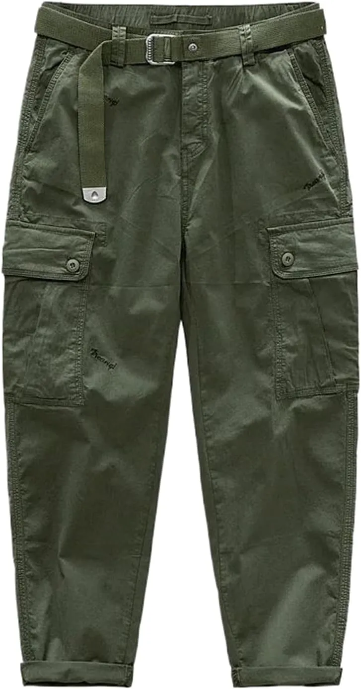 Multi Pocket Cargo Pants for Mens Loose Men Outdoor Jogging Y2k Vintage Cotton Trousers Male Casual Baggy Pants